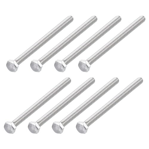 Image of METALLIXITY Hex Bolts (M6-1x90mm) 8Pcs, 304 Stainless Steel Coarse Fully Threaded Hex Head Screw Bolt Machine Screws - for Furniture Repair, Silver