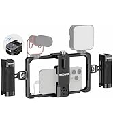 NEEWER Universal Phone Cage Video Rig with Bluetooth Shutter Side Handle Comfort Grips, Smartphon...