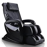 ERGOTEC Massage Chair with 2D S-Track | Mercury Automatic Compact Recliner with Foot Rollers, Heat Therapy and a Convenient Storage Pocket, Black
