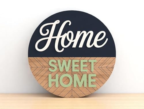 Image of MDF Wooden Name Plate Outdoor 30x30 cm - Personalized House Name Board
