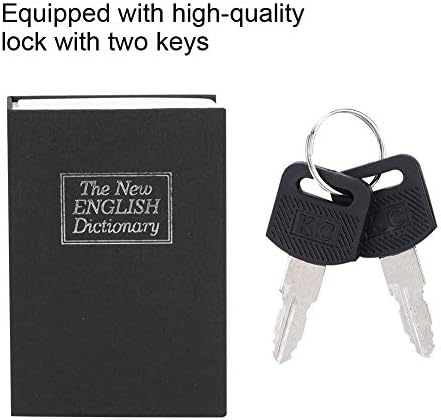 Miniatura 3 de Mini caja de almacenamiento de dinero para libros, 5.9 x 5.1 x 4.7 pulgadas, mini caja de almacenamiento segura de libro de simulación con llaves,