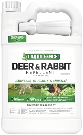 Liquid Fence Deer And Rabbit Repellent Ready-To-Use, Apply Year-R...
