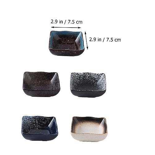 Juego de 5 platos japoneses de cerámica para sushi miniatura 4