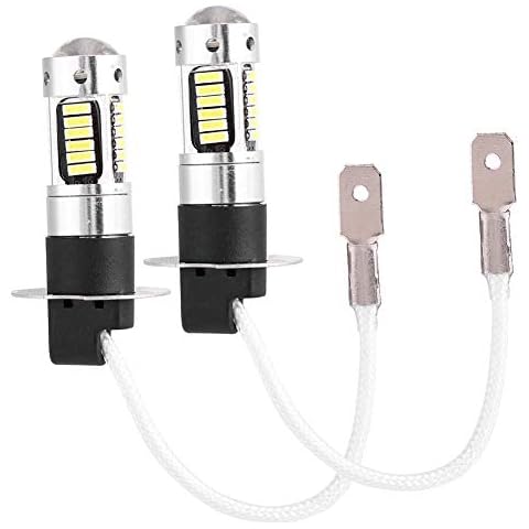 Car LED h3 Headlight Fog Light Lamp Bulb White, Pair of H3 4014 White LED Car Headlight Fog DRL Light Bulb Lamp DC 12V led Cover