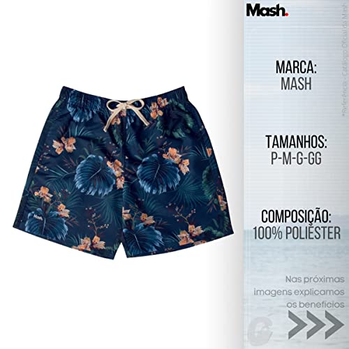 SHORTS CASUAL ESTAMPADO AZUL MARINHO G | 611.27AZ08G