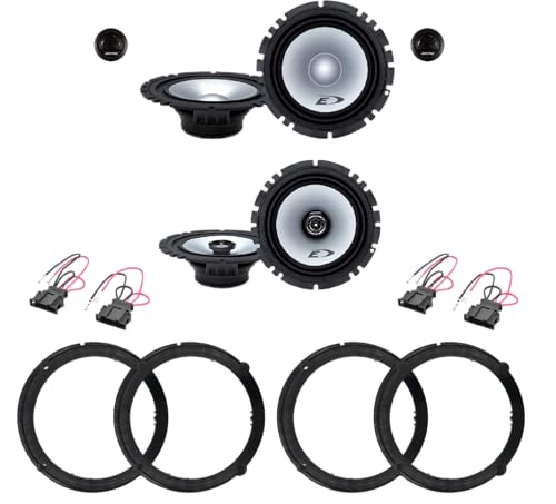 4 connettori IP-AP 3004 Kit 6 Casse ALPINE SXE-1750S + SXE-1725S per VW Golf IV da 165mm con 2 Supporti Anteriori, 2 Posteriori e 4 Connettori