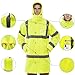 AYKRM security HIGH VIS Reflective Rain Jacket Hi Vis Rain Suit Waterproof Long Rain Coats high vis yellow Safety Rain Gear