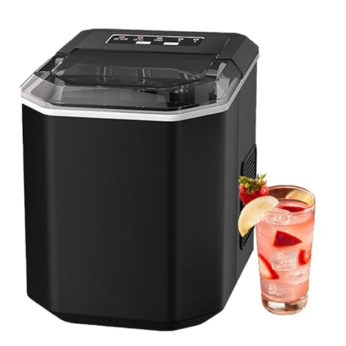 Fabricadora de hielo 9 cubos en 6 minutos 1.3L negra miniatura 1