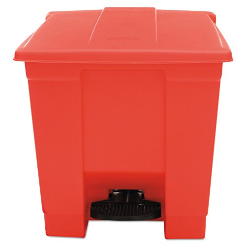 Container con pedal de 8 galones rojo