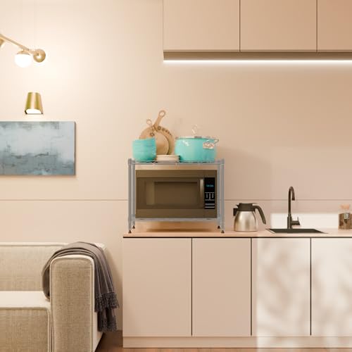 Image of 2-Shelves Heavy Duty Steel Storage Rack | Multipurpose Shelving Unit for Kitchen, Home & Utility
