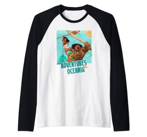Vaiana Maui Vaiana Aventures in Oceania Camiseta Manga Raglan
