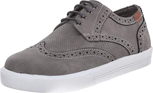 Steve Madden RANNEYY-K Garçon : chaussure oxford élégante en noir pour enfants
