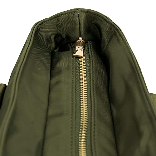 Badgley Mischka Nylon Travel Tote Weekender Bag - Lightweight Packable Travel Bag (Olive Green) #TOP4