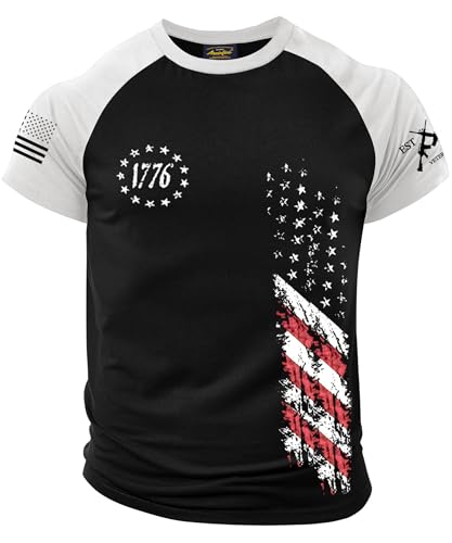 Mainfini Man Independence Day T Shirt American Flag USA Novelty Party Tshirt Red White Blue Graphic Shirts 250th Anniversary Parade Tee XXL