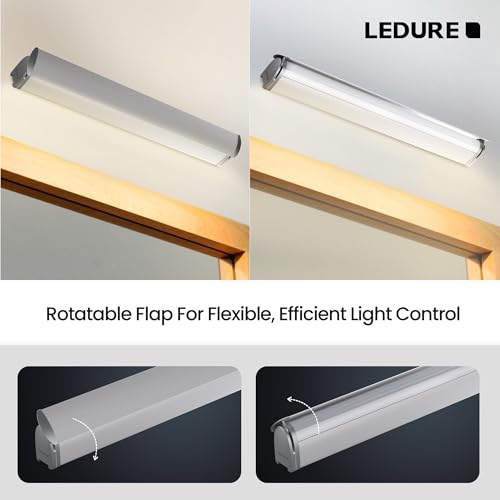 Image of LEDURE Prism 18W LED Mirror Light | 3-in-1 Color Changing Bathroom Vanity Mirror & Picture Wall Light | 2 Year Warranty | Cool White /Warm White /Natural White | Sleek Design | Pack of 2