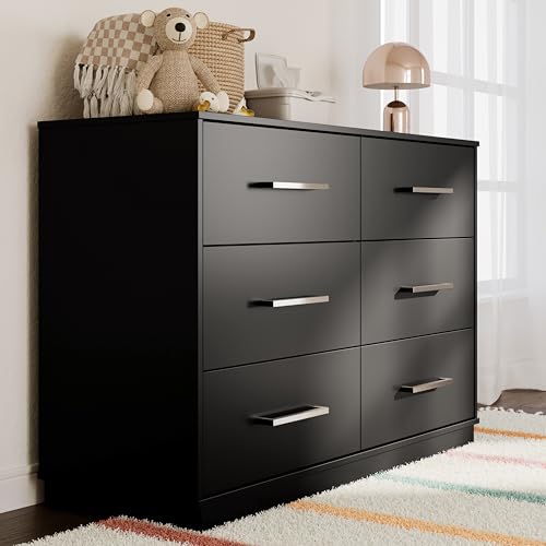 Image of Graco Essentials 6 Drawer Bedroom Dresser, Black
