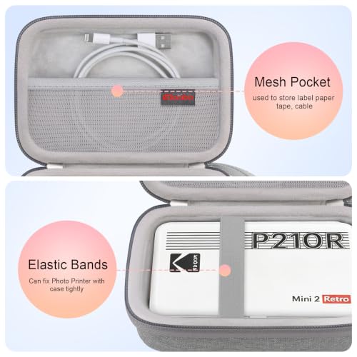 Image of Elonbo Carrying Case for KODAK Mini 2 Retro 2x3 Portable Photo Printer