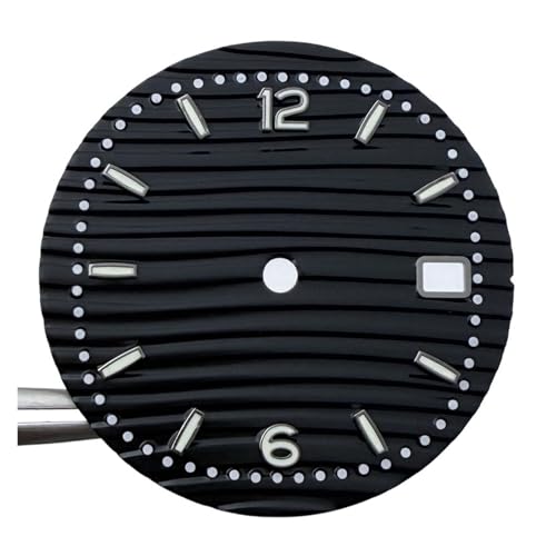 Watch Dial NH35 Dail Green Luminous 30.5mm Fit NH35/NH36Automatic Movement Case(Black-B)