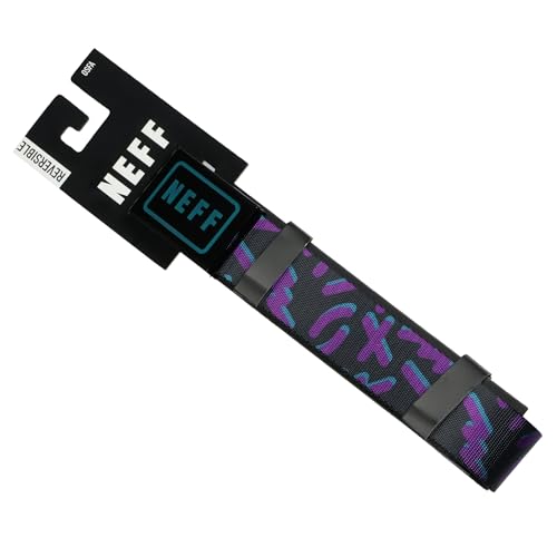 Neff Reversible Canvas Web Belt with Slide Buckle for Men OSFM4