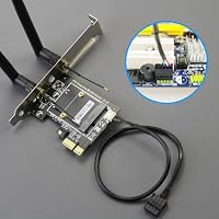 GLOTRENDS WA02 Mini PCIe zu PCIe X1 WiFi Bluetooth Adapter für Mini PCIe WiFi 4/5/6/6e Modul/Coral TPU Modul, mit 3.5-dBi SMA Antennen Kits – Ansicht 4