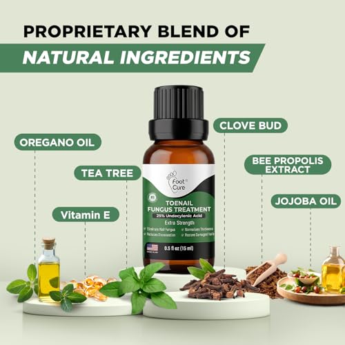 Foot Cure Toenail Fungus Treatment Extra Strength – Athletes Foot Treatment for Toenails, Restorative Nail Repair for Damaged Nails, Toenail Softener with Tea Tree Oil & Oregano Oil - Made in USA - Image 4