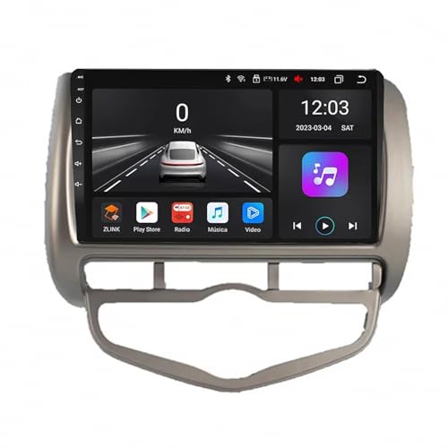 Pantalla de coche para Honda Fit con Android Auto inalámbrico y Bluetooth para viajar cómodo
