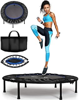 FITPULSE Mini Trampoline Rebounder - Indoor Trampoline for Adults - Portable & Foldable - Exercise Trampoline for Adults, Small Rebounder Trampoline, Perfect for Indoor Fitness and Home Gym