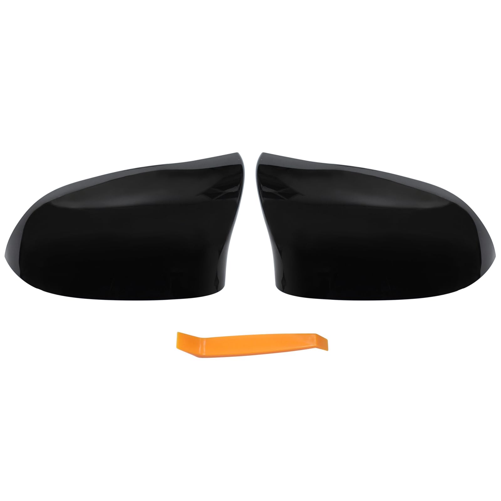 Doo Engy Spiegelkappen Außenspiegel Kappen Seitenspiegel Abdeckkappen Rückspiegel Abdeckung Rückspiegelkappe Spiegel Gehäuse Spiegelgehäuse schwarz links und rechts für X3 F25 X4 F26 X5 F15 X6 F16