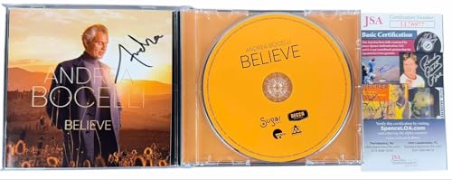 Andrea Bocelli signed CD Insert Cover w/CD Believe Opera Italian Tenor Autograph JSA Authentication