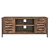 VASAGLE TV Stand for 50 Inches Televisions Entertainment Center with Storage Shelves Cabinet with Louvered Doors 433 Rustic Brown