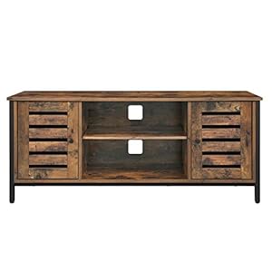 Vasagletvstandfor50inchestelevisionsentertainmentcenterwithstorageshelvescabinetwithlouvereddoors433rusticbrown Urban Country Home Decor Vasagle tv stand for 50 inches televisions entertainment center with storage shelves cabinet with louvered doors 433 rustic brown urban country home decor