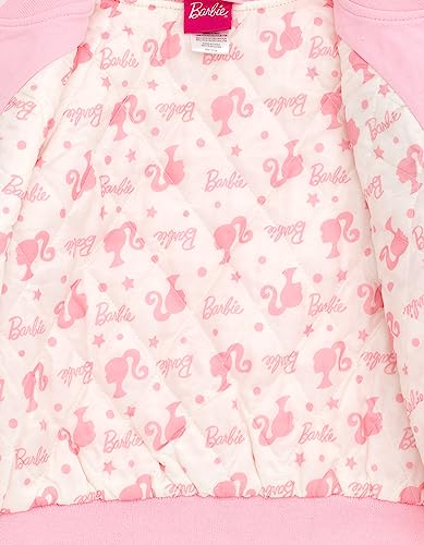 Barbie Girls French Terry Varsity Bomber Jacket Little Kid to Big3