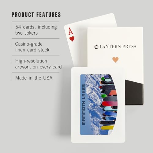 Lantern Press Mammoth Lakes, baraja de 52 cartas póker miniatura 3