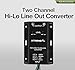 XTRONS Car Stereo Speaker Two Channel Hi-Lo RCA Line Out Converter