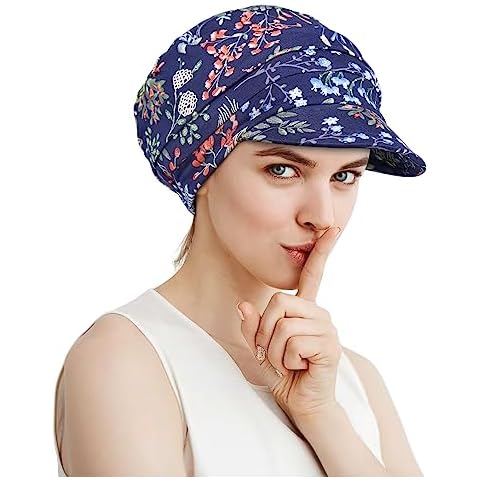 Alnorm Fashion Hat Cap with Brim Visor for Women Ladies Green Blue Cover