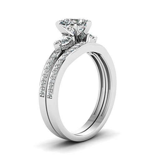 10K 14K 18K Gold Heart Cut Moissanite Wedding Ring Sets for Women,1.75/2.75 CTW Moissanite Engagement Ring Sets Wedding Engagement Anniversary Bands Set Free Engraved2