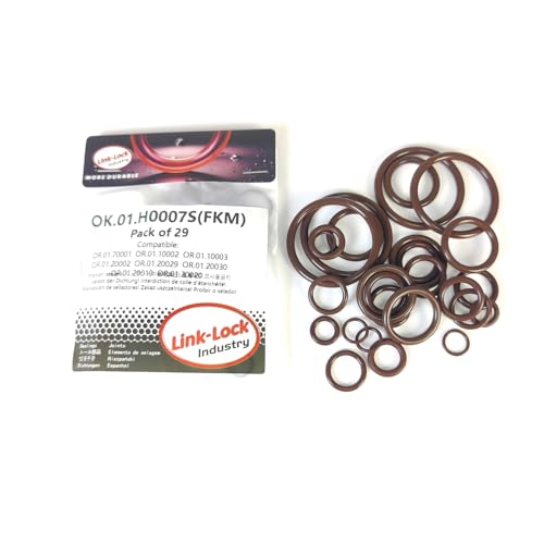 LINK-LOCK 29PCS FKM Viton OK.01.H0007S Engine coolant Pipe/Water Hose O-Ring Kit 17227613656 17227800958 11537610049 for BMW BMW N13 F20 F21 116I 118I