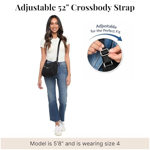 Baggallini Uptown Bagg - 9.5" x8.25“ RFID Crossbody Purse, Lightweight Water-Repellent Nylon Travel Bag for Women by Baggallini - Used condition - Image 4