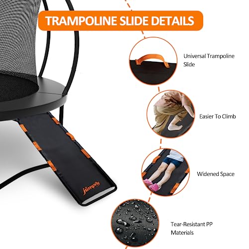 image for Jumpfly Trampoline Slide, Universal Trampoline Slide Ladder with Handl