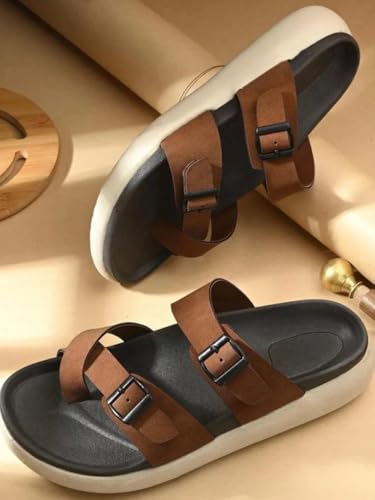 Image of Men Casual Sandals - Comfortable, Lightweight Outdoor & Indoor Footwear - Stylish Summer Sandals for Travel, and Beach