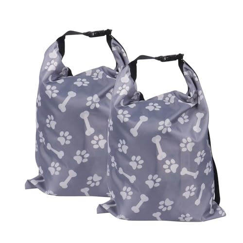 Ctomche Dog Food Travel Bag, Portable Pet Food Container 2 Pack Waterproof Zipper Dog Treat Container,Dog Food Storage Leakproof, Great for Camping, Travel, and Everyday Use,Keeps Food Fresh