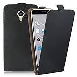 VCOMP® Housse Coque Etui Cuir PU Vrai pour Meizu M2 Note/Blue Charm Note2 - Noir VCOMP® Housse Coque Etui Cuir PU Vrai pour Meizu M2 Note/Blue Charm Note2 - Noir