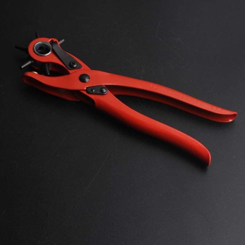 5 Hole Leather Belt Hole Punch Plier Leather Punchers Eyelet Puncher Revolve Sewing Machine Bag Setter Tool Pliers Tools - (Color: 1pcs)