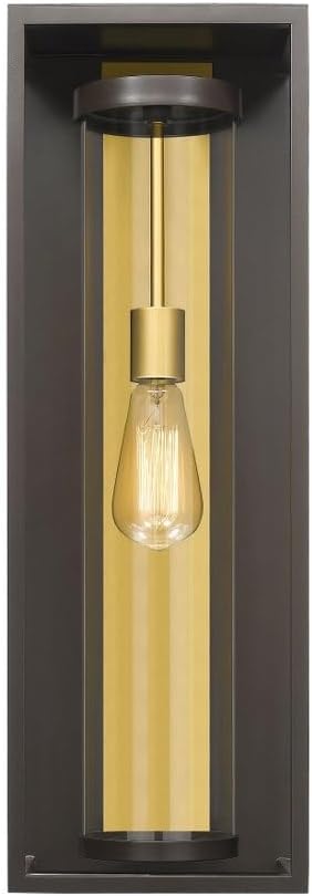 Z-Lite 1 Light Outdoor Wall Sconce 584B-DBZ-OBS, Brass