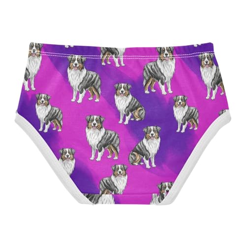 Joisal Abstract Cute Dogs Purple Toddler Underwear Floral 2t Cotton Little Girl Panties Print Briefs Underpants2
