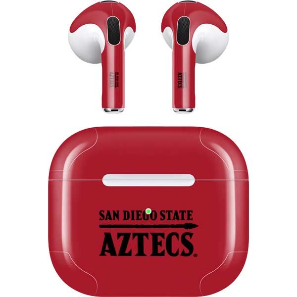 Skinit Decal Audio Skin Compatible with Apple AirPods (3rd Gen, 2021) - Officially Licensed San Diego State Logo Design