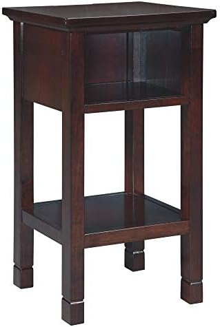 Signature Design by Ashley Marnville Rustic Wood Accent Table With USB Hook Up, Brown
