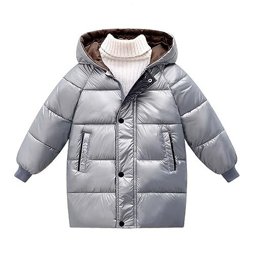 Boys Girls Autumn Winter Long Hooded Down Jacket Kids Warm Puffer Down Coat Overcoat Children Lightweight Padded