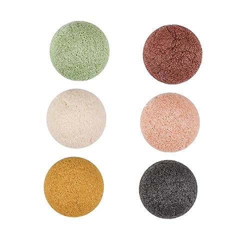 DEARMAMY 6pièces Lot De Éponges Nettoyantes Pour Visage Éponge Exfoliante Pour Visage Pour Démaquillage
