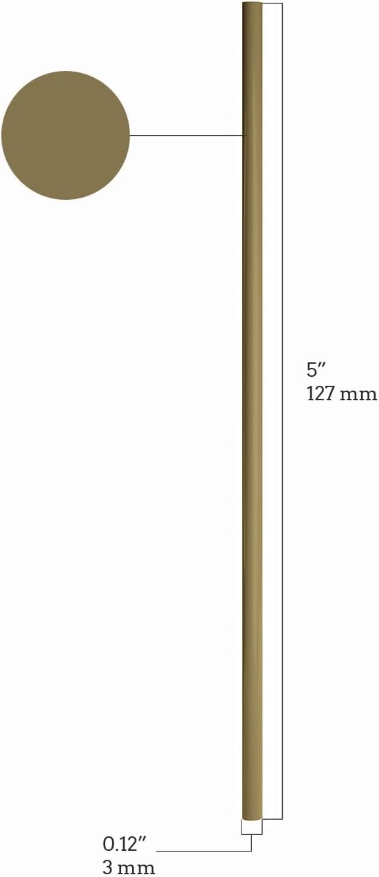 Disposable Plastic Coffee Stirrer Straw - 5 Inch Sip Stir Stick (1000, Gold) - Image 3